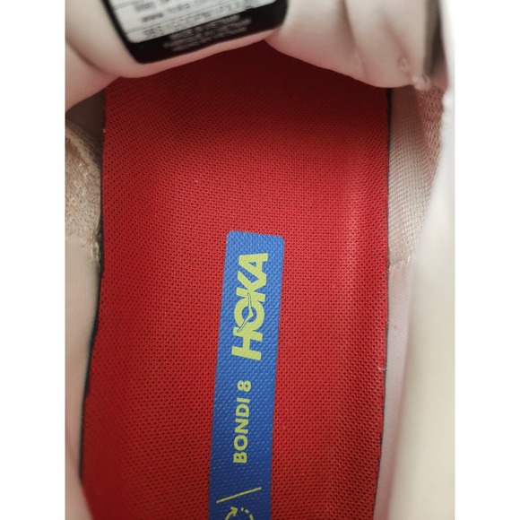 Hoka Bondi 8 Men's Running Shoes Light Beige Cream Size 13D - Picture 6 of 9